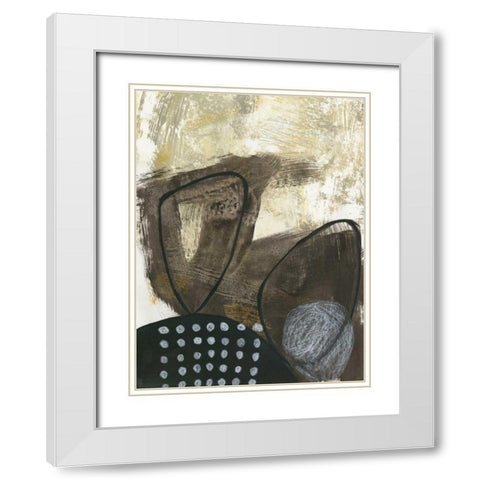 Black and White I White Modern Wood Framed Art Print with Double Matting by Davies, Jane