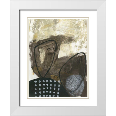 Black and White I White Modern Wood Framed Art Print with Double Matting by Davies, Jane