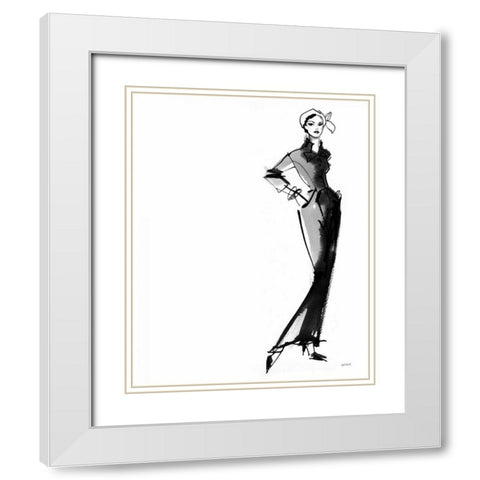 Fifties Fashion III White Modern Wood Framed Art Print with Double Matting by Tavoletti, Anne