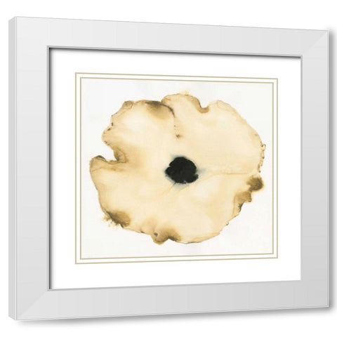 Suede Fleur I White Modern Wood Framed Art Print with Double Matting by Novak, Shirley