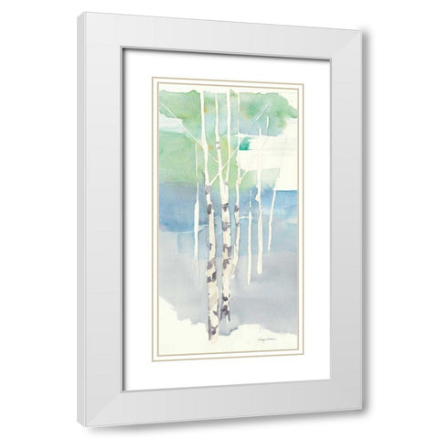 Aspens Panel I White Modern Wood Framed Art Print with Double Matting by Tillmon, Avery