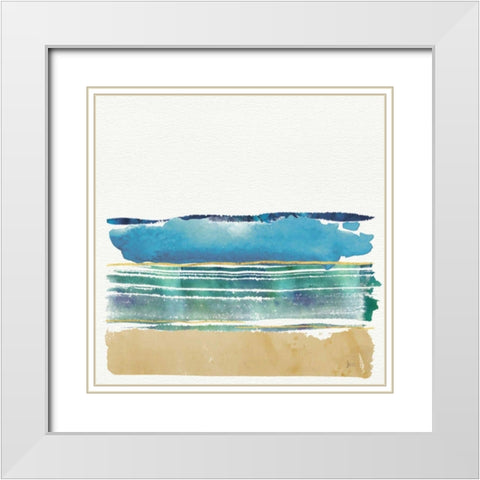 By the Sea I no Words White Modern Wood Framed Art Print with Double Matting by Aiken, Jess
