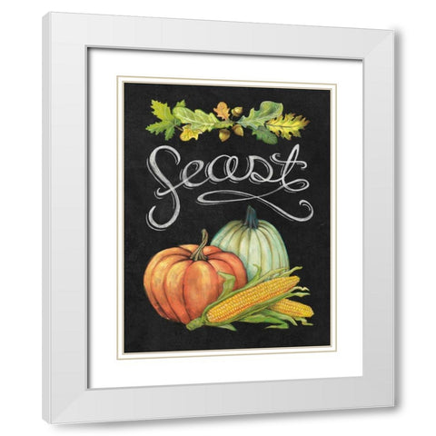 Autumn Harvest II White Modern Wood Framed Art Print with Double Matting by Urban, Mary