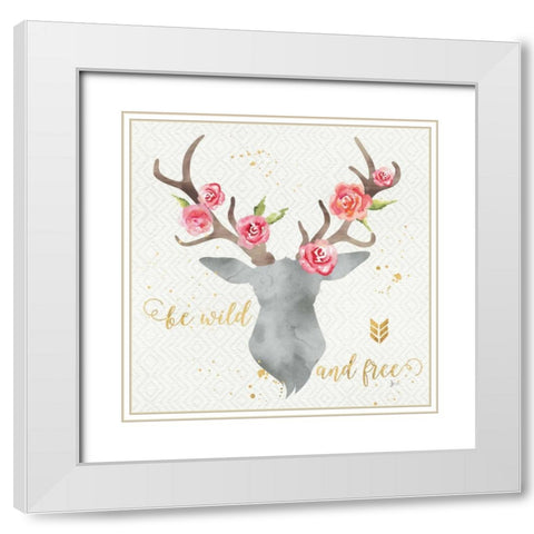 Wild Bohemian I White Modern Wood Framed Art Print with Double Matting by Aiken, Jess