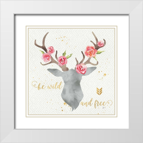 Wild Bohemian I White Modern Wood Framed Art Print with Double Matting by Aiken, Jess