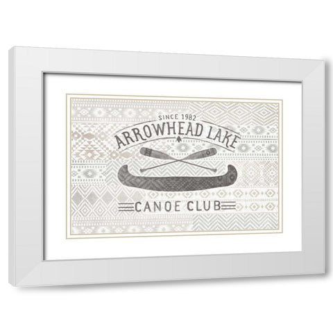 Soft Lodge VII White Modern Wood Framed Art Print with Double Matting by Penner, Janelle