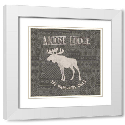 Soft Lodge IV Dark White Modern Wood Framed Art Print with Double Matting by Penner, Janelle