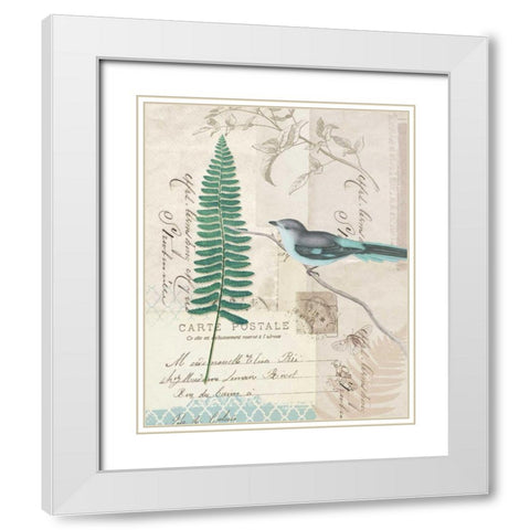 En Bleu II White Modern Wood Framed Art Print with Double Matting by Pertiet, Katie