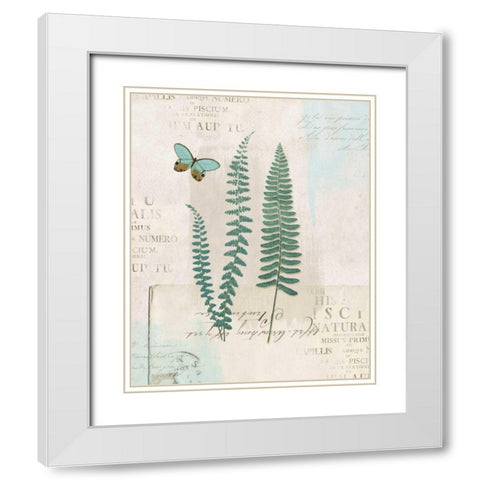 En Bleu VII White Modern Wood Framed Art Print with Double Matting by Pertiet, Katie