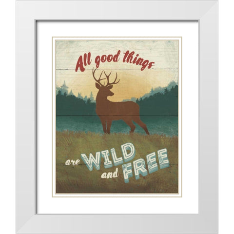 Discover the Wild II White Modern Wood Framed Art Print with Double Matting by Penner, Janelle