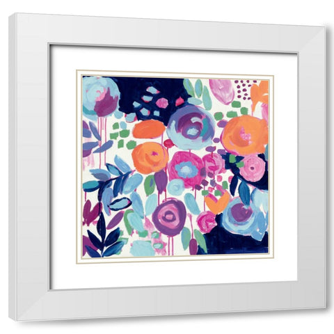 Garden Riot Crop White Modern Wood Framed Art Print with Double Matting by Wild Apple Portfolio