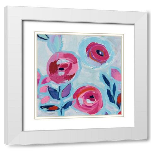 Wall Flower III White Modern Wood Framed Art Print with Double Matting by Wild Apple Portfolio