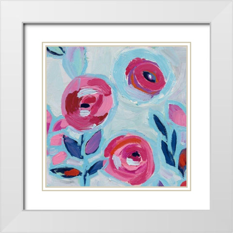 Wall Flower III White Modern Wood Framed Art Print with Double Matting by Wild Apple Portfolio