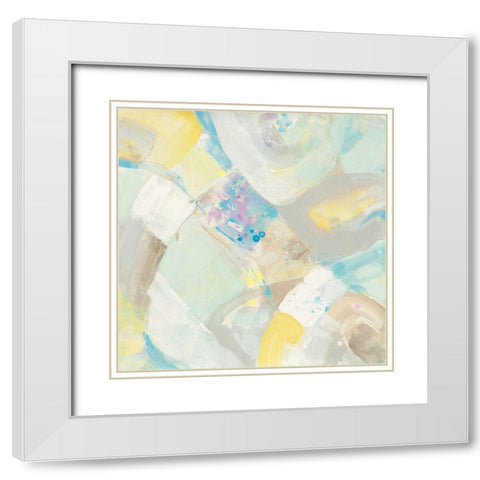 White Rock I White Modern Wood Framed Art Print with Double Matting by Hristova, Albena