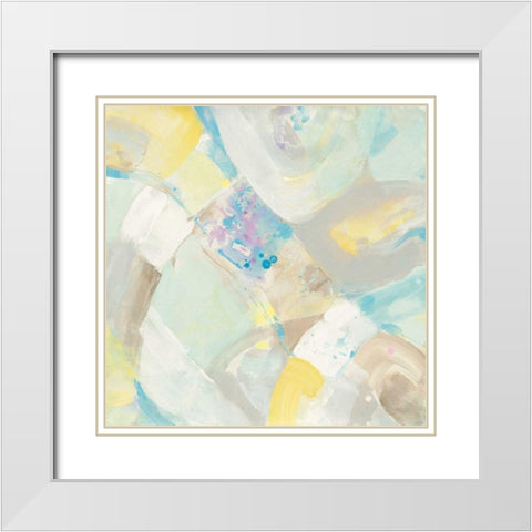 White Rock I White Modern Wood Framed Art Print with Double Matting by Hristova, Albena