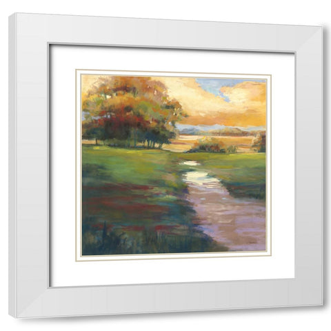 Out for a Walk White Modern Wood Framed Art Print with Double Matting by Rowan, Carol