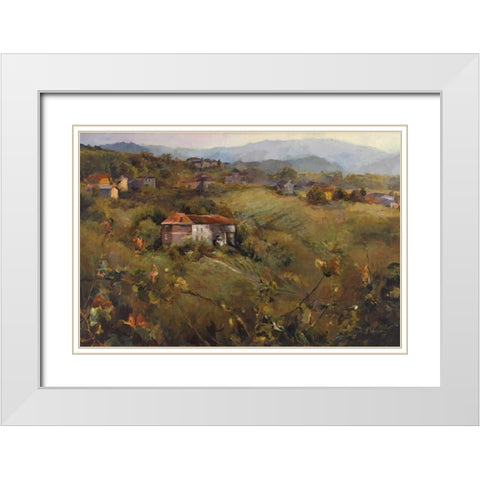 Overlooking The Valley Crop White Modern Wood Framed Art Print with Double Matting by Hageman, Marilyn