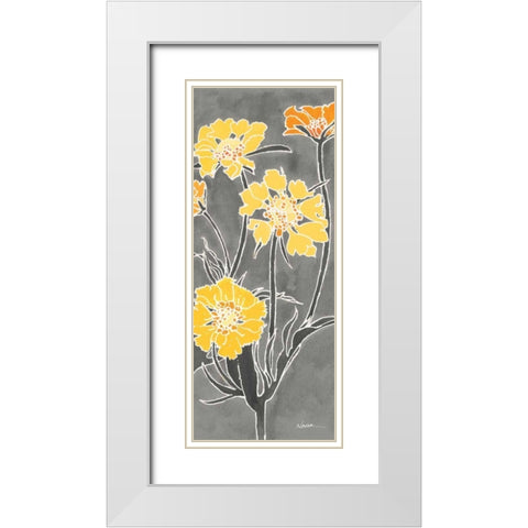 Cloisonne Beauty II Gray White Modern Wood Framed Art Print with Double Matting by Novak, Shirley