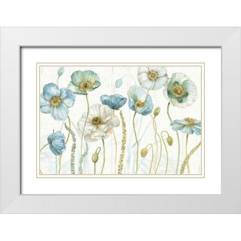 My Greenhouse Flowers I on Wood White Modern Wood Framed Art Print with Double Matting by Audit, Lisa