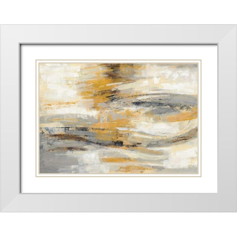 Golden Dust Crop White Modern Wood Framed Art Print with Double Matting by Vassileva, Silvia