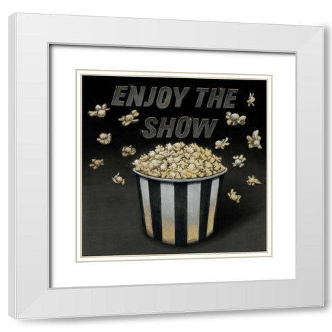 Enjoy the Show White Modern Wood Framed Art Print with Double Matting by Wild Apple Portfolio