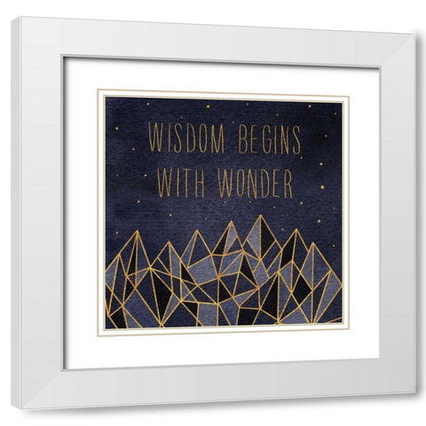 Written in the Stars I White Modern Wood Framed Art Print with Double Matting by Marshall, Laura