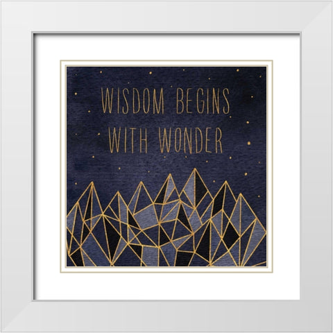 Written in the Stars I White Modern Wood Framed Art Print with Double Matting by Marshall, Laura
