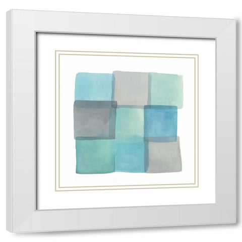 Overlap II  White Modern Wood Framed Art Print with Double Matting by Schick, Mike