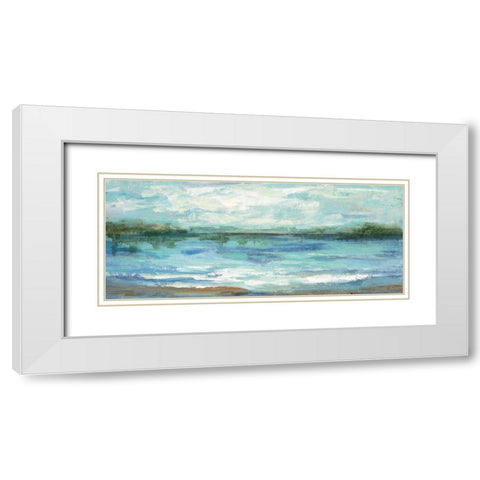 Mirrored Sky White Modern Wood Framed Art Print with Double Matting by Vassileva, Silvia