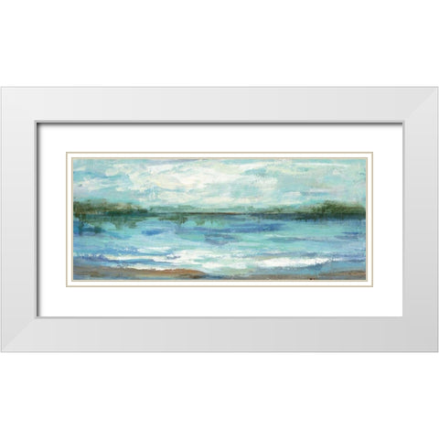 Mirrored Sky White Modern Wood Framed Art Print with Double Matting by Vassileva, Silvia