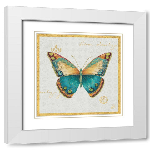 Bohemian Wings Butterfly II White Modern Wood Framed Art Print with Double Matting by Brissonnet, Daphne