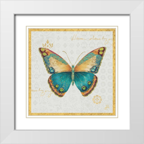 Bohemian Wings Butterfly II White Modern Wood Framed Art Print with Double Matting by Brissonnet, Daphne