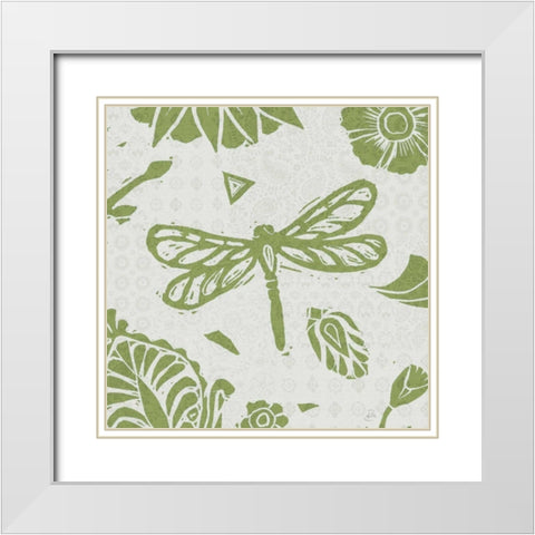 Nordic Woodcut VIII Master White Modern Wood Framed Art Print with Double Matting by Daphne, Brissonnet