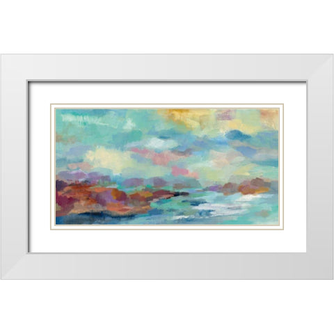 Archipelago White Modern Wood Framed Art Print with Double Matting by Vassileva, Silvia