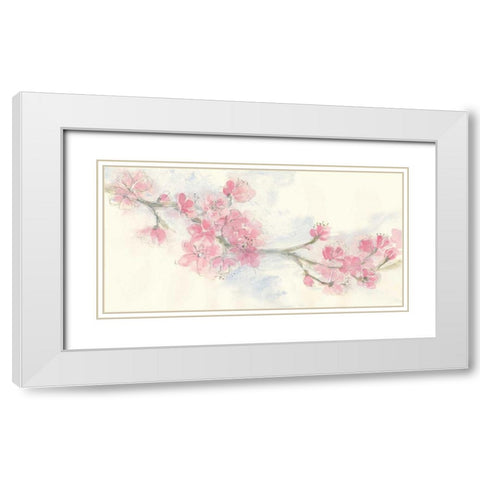 Cherry Blossom II White Modern Wood Framed Art Print with Double Matting by Paschke, Chris