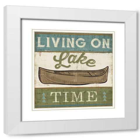 By the Lake II White Modern Wood Framed Art Print with Double Matting by Pela Studio