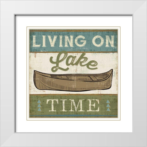 By the Lake II White Modern Wood Framed Art Print with Double Matting by Pela Studio