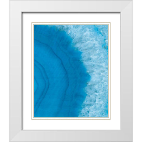 Agate Geode II White Modern Wood Framed Art Print with Double Matting by Wild Apple Portfolio