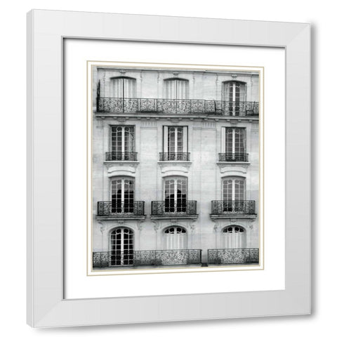 Across the Street I White Modern Wood Framed Art Print with Double Matting by Marshall, Laura
