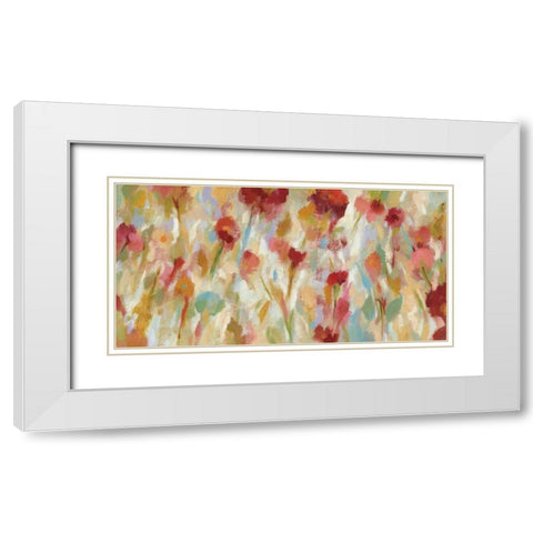 Breezy Floral I White Modern Wood Framed Art Print with Double Matting by Vassileva, Silvia