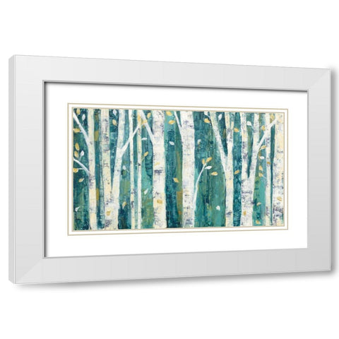 Birches in Spring White Modern Wood Framed Art Print with Double Matting by Purinton, Julia