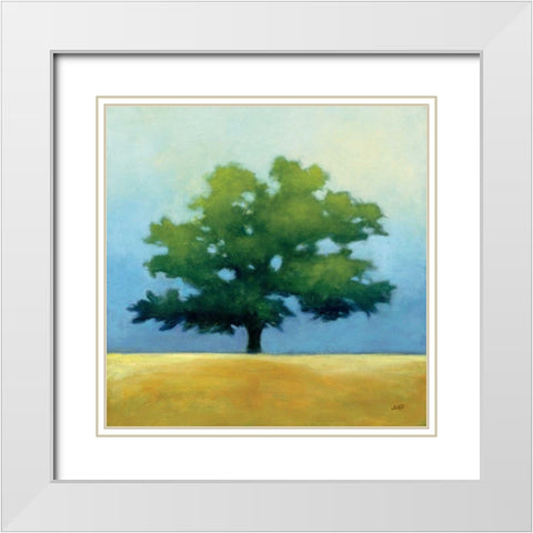 Under the Oak I White Modern Wood Framed Art Print with Double Matting by Purinton, Julia