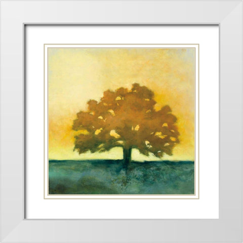 Under the Oak II White Modern Wood Framed Art Print with Double Matting by Purinton, Julia