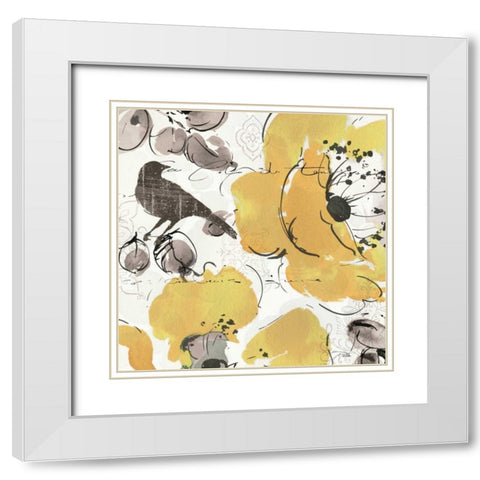 Watercolorful III White Modern Wood Framed Art Print with Double Matting by Pela Studio