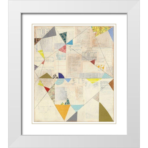 Geometric Background II v.2 White Modern Wood Framed Art Print with Double Matting by Prahl, Courtney