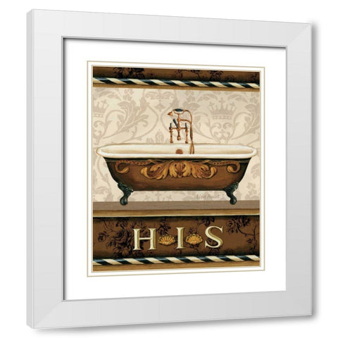 Bourgoisie Bath I White Modern Wood Framed Art Print with Double Matting by Audit, Lisa