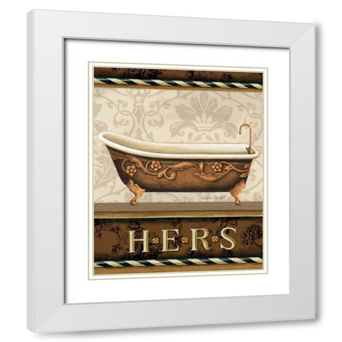 Bourgoisie Bath II White Modern Wood Framed Art Print with Double Matting by Audit, Lisa