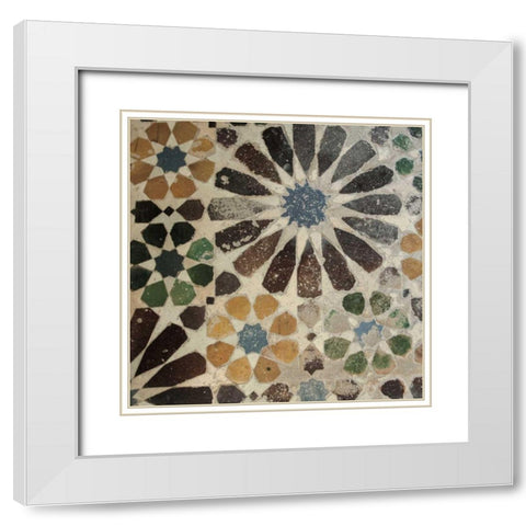 Alhambra Tile III White Modern Wood Framed Art Print with Double Matting by Schlabach, Sue