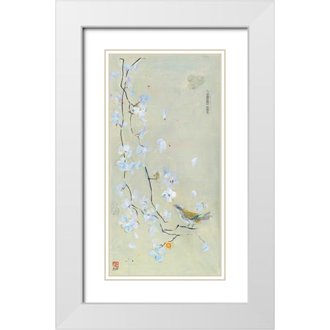 The Bird Family I White Modern Wood Framed Art Print with Double Matting by Day, Kellie