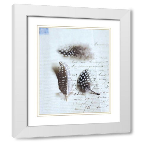 Plume Letters VI White Modern Wood Framed Art Print with Double Matting by Schlabach, Sue